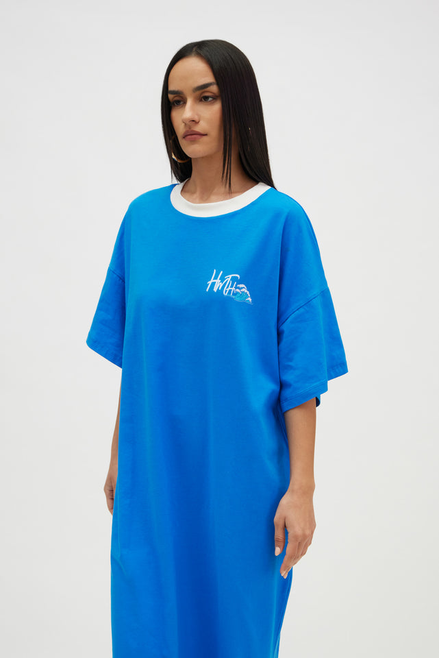 BRONX DRESS CAPRI BLUE
