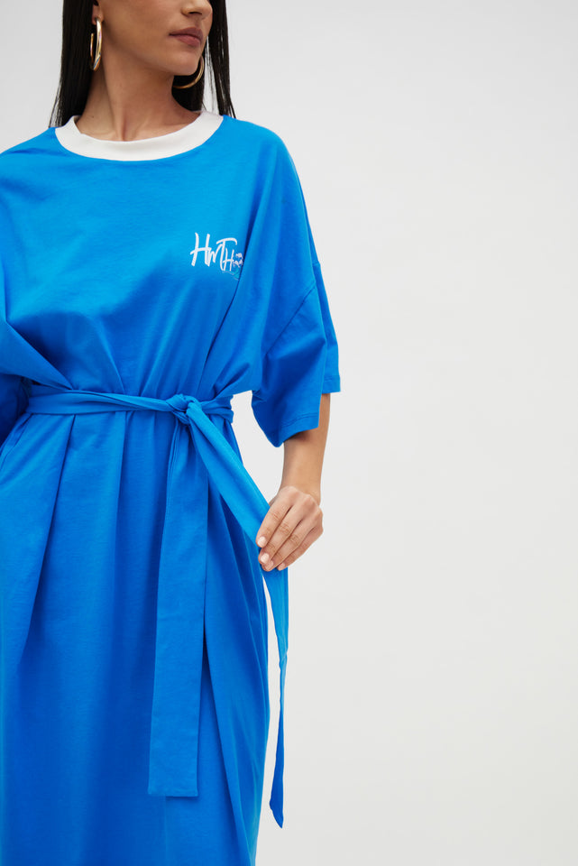BRONX DRESS CAPRI BLUE