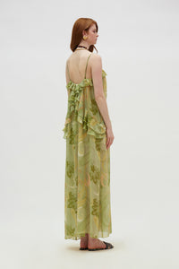 ROSE DRESS GOLD GREEN