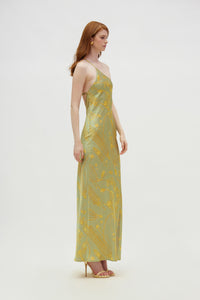 MUSA DRESS GOLD GREEN