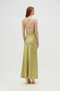 MUSA DRESS GOLD GREEN