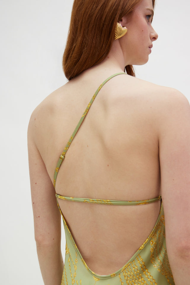MUSA DRESS GOLD GREEN
