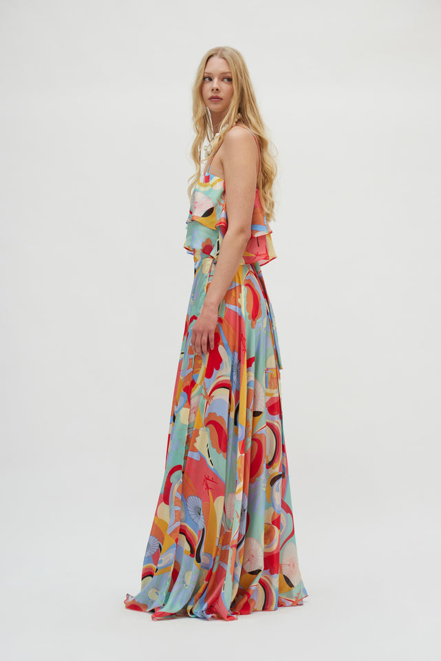 DALIA SKIRT WATERMELON RED