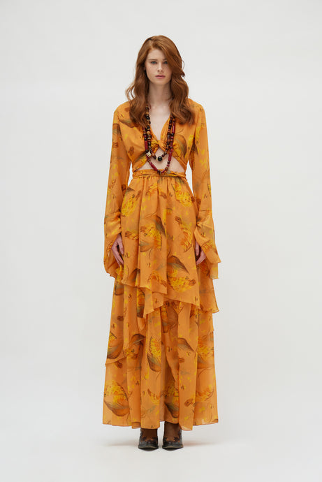 GLORIA DRESS BURNED ORANGE