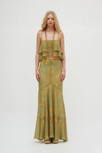 ARIEL SKIRT GOLD GREEN