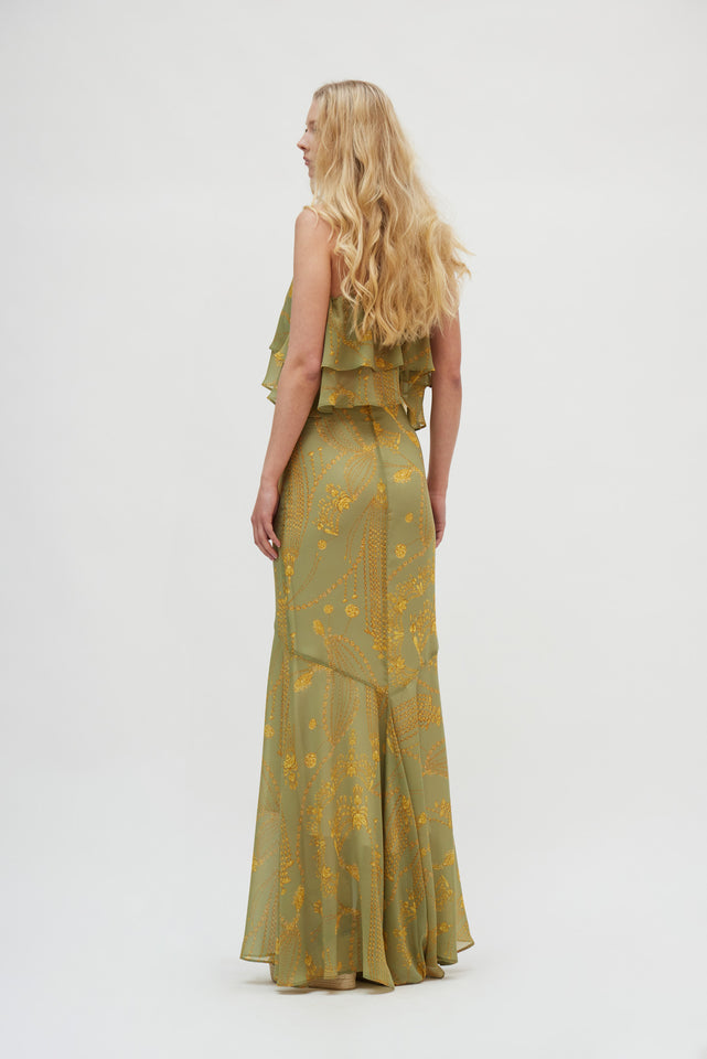 ARIEL SKIRT GOLD GREEN