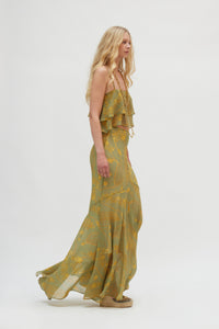 ARIEL SKIRT GOLD GREEN