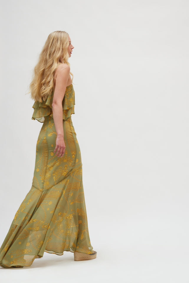ARIEL SKIRT GOLD GREEN