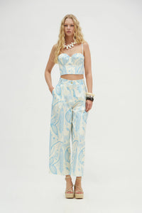 AVA PANTS WHITE BLUE
