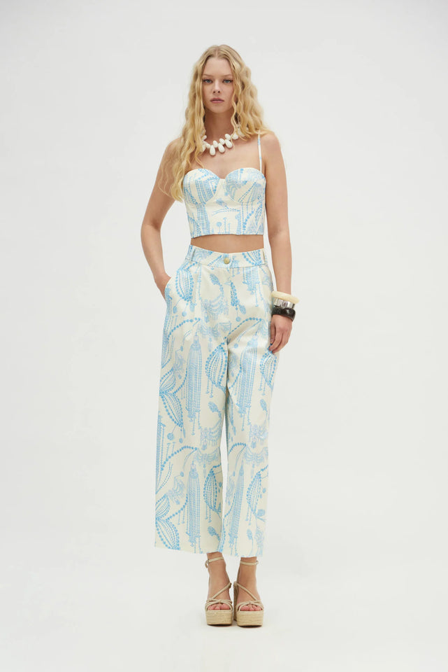 AVA PANTS WHITE BLUE