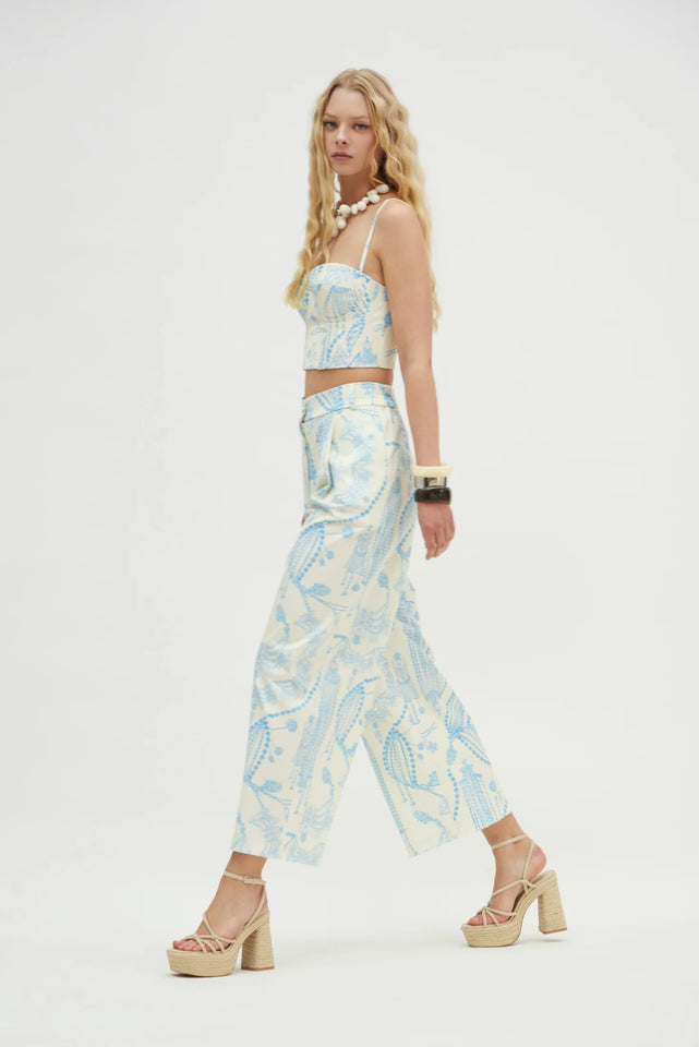 AVA PANTS WHITE BLUE