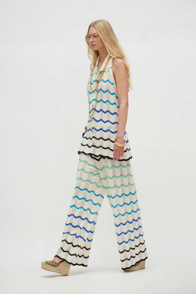 IOS PANTS CAPRI BLUE