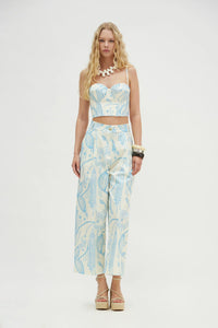AVA PANTS WHITE BLUE