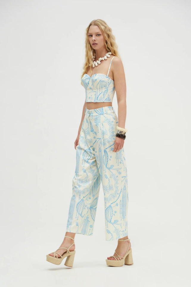 AVA PANTS WHITE BLUE