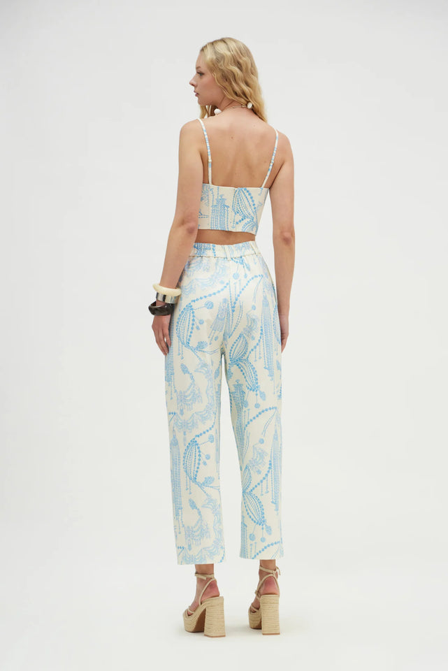 AVA PANTS WHITE BLUE