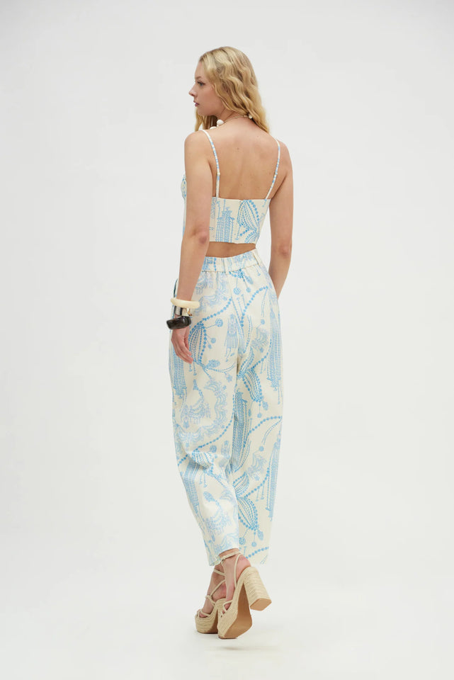AVA PANTS WHITE BLUE