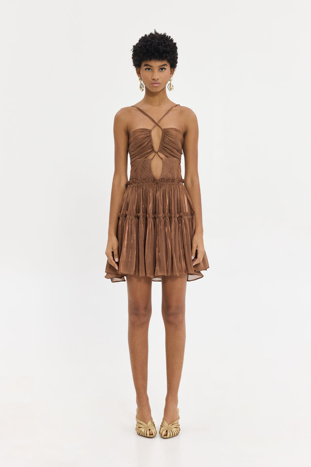 LAMBANDA DRESS BROWN