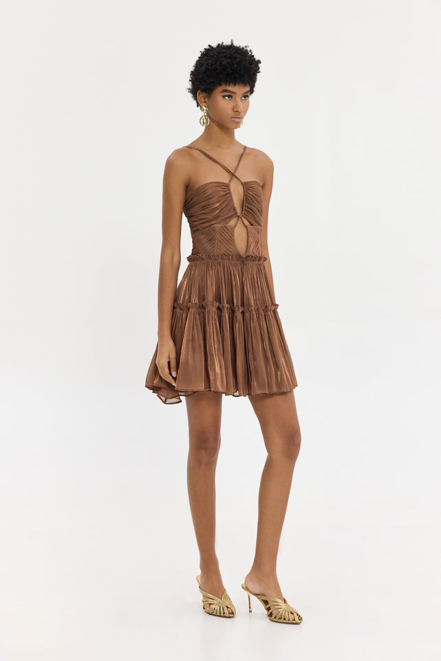 LAMBANDA DRESS BROWN