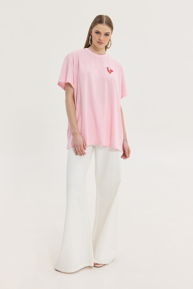 CHEETAH T-SHIRT PINK LOLLIPOP