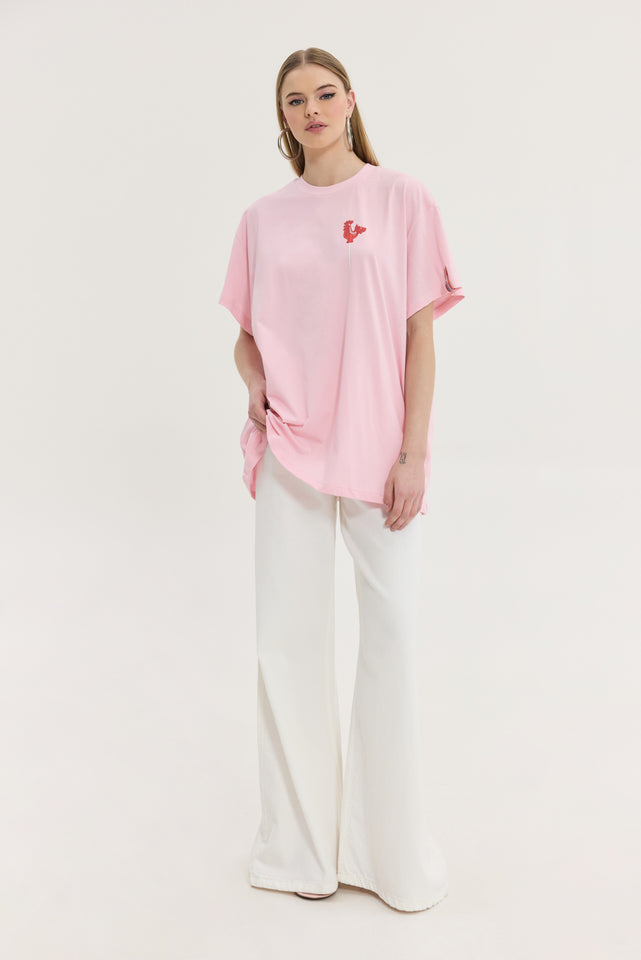 CHEETAH T-SHIRT PINK LOLLIPOP