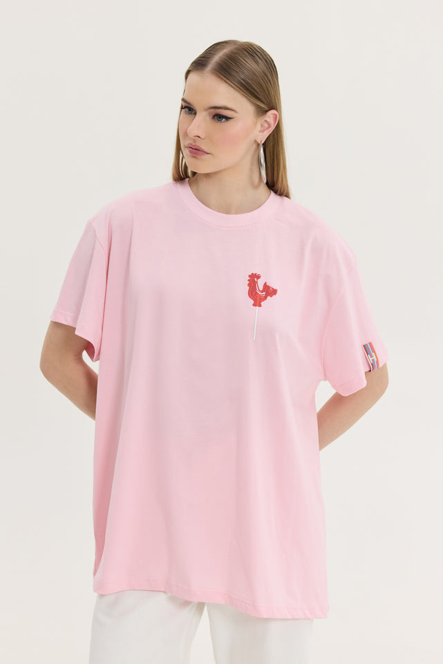 CHEETAH T-SHIRT PINK LOLLIPOP