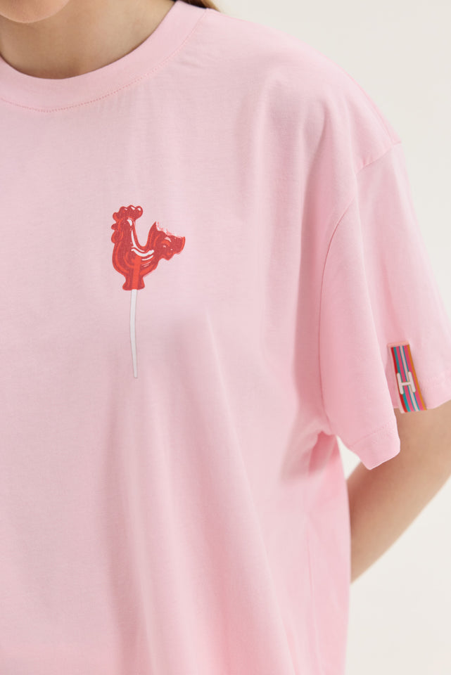 CHEETAH T-SHIRT PINK LOLLIPOP