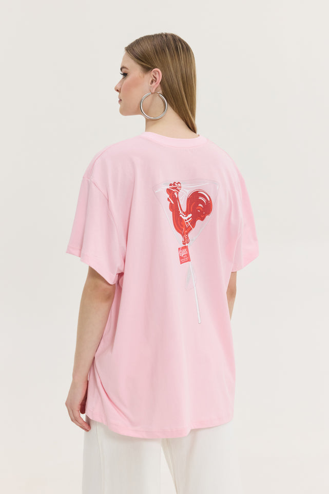 CHEETAH T-SHIRT PINK LOLLIPOP