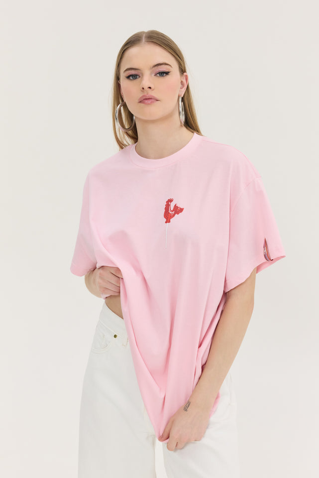 CHEETAH T-SHIRT PINK LOLLIPOP