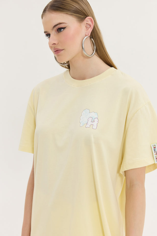 CHEETAH T-SHIRT YELLOW CLOUDS