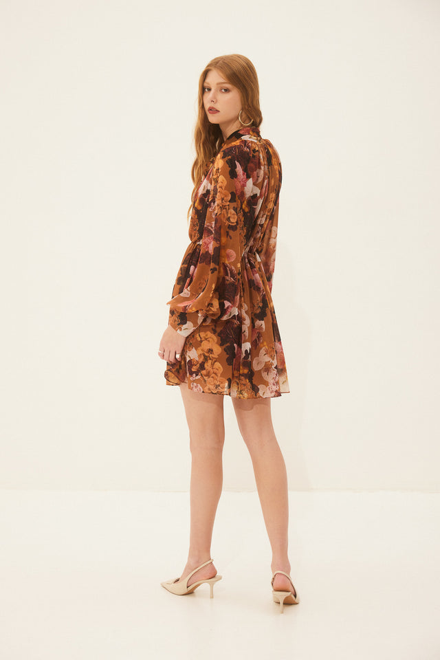 WATERLILY DRESS CARAMEL