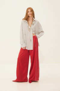 PEACOCK PANTS RED