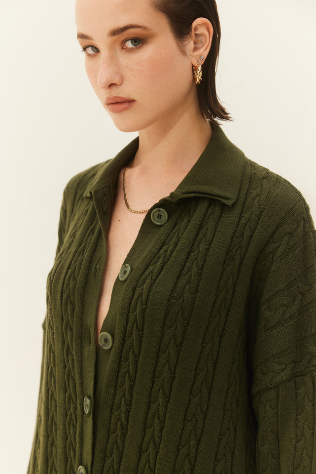 OLIVIA CARDIGAN GREEN