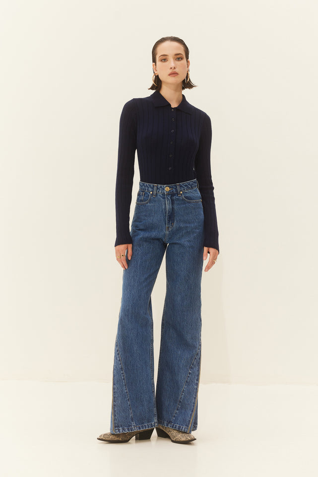 SABINE DENIM PANTS BLUE