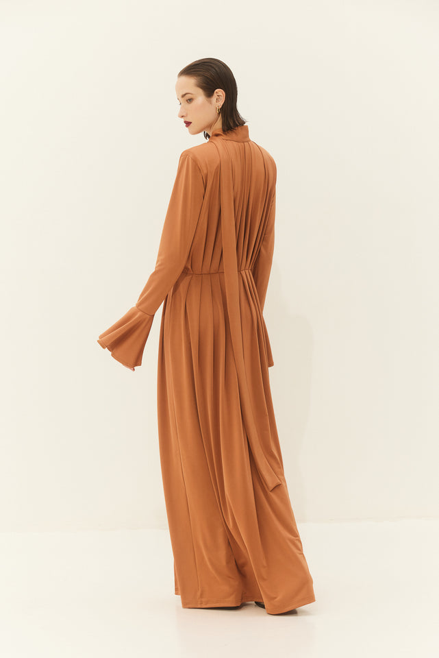 PEONY DRESS CARAMEL