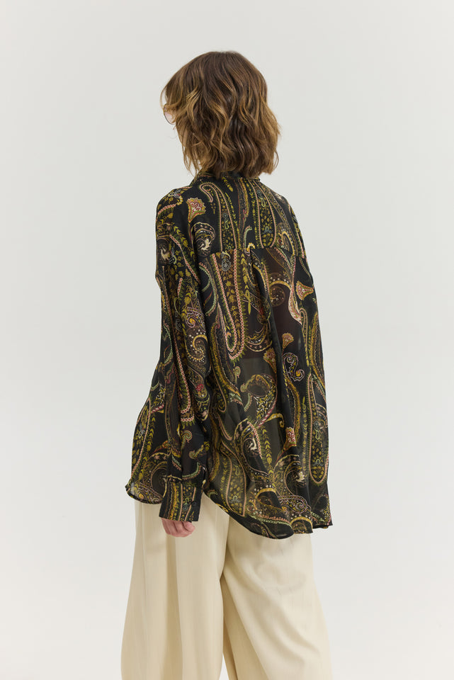 HEATHER SHIRT GOLDEN FIELDS BLACK