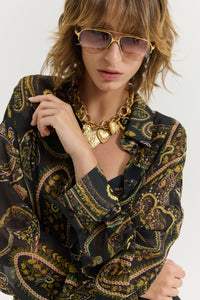 HEATHER SHIRT GOLDEN FIELDS BLACK