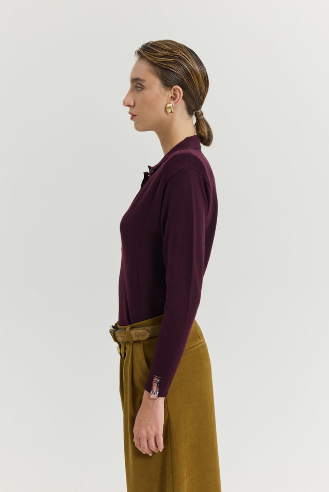 HURRICANE TOP DARK BORDEAUX