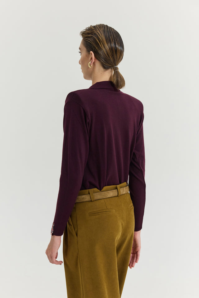 HURRICANE TOP DARK BORDEAUX