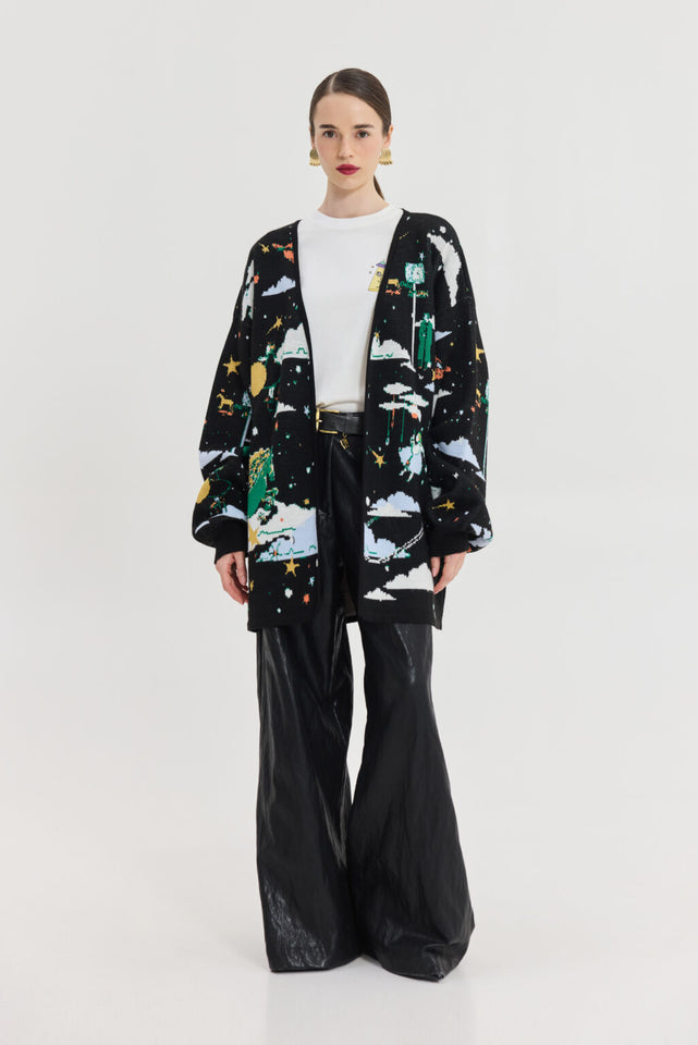 OLD FASHIONED CARDIGAN BLACK