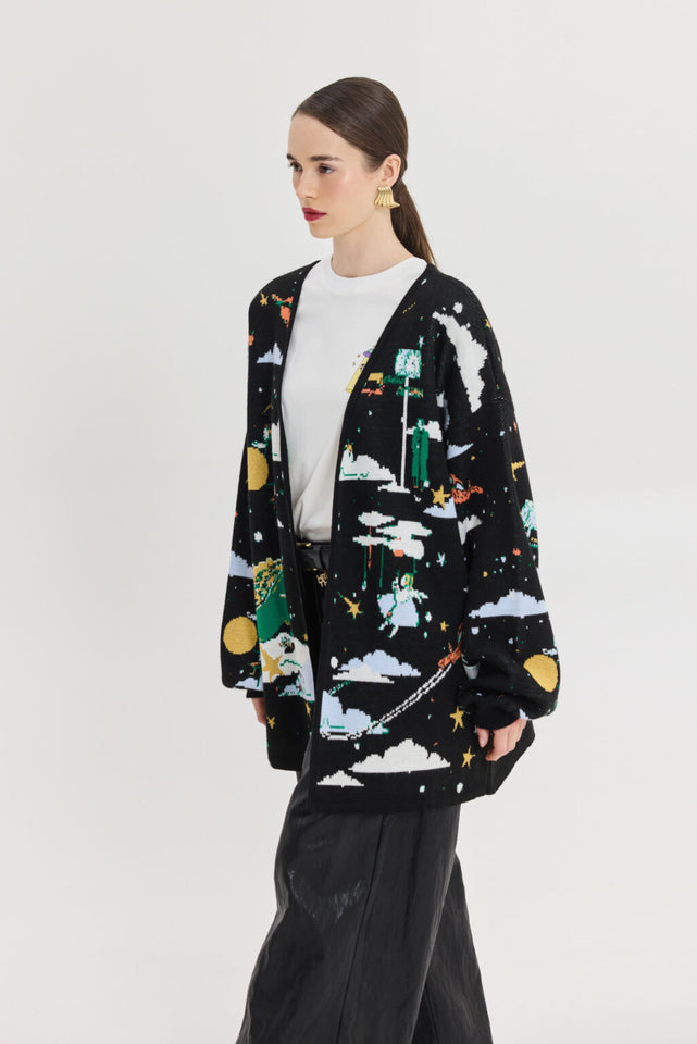 OLD FASHIONED CARDIGAN BLACK