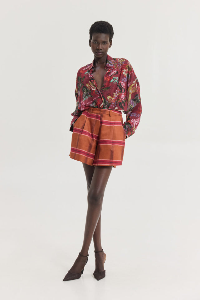 HEATHER SHIRT BORDEAUX