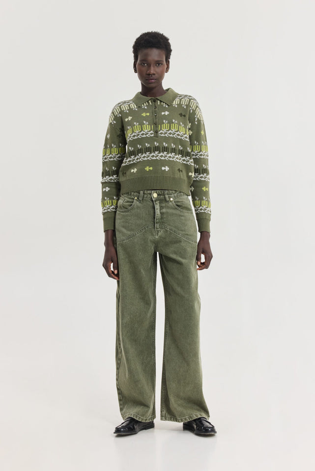 ASTRID KNITTED SWEATSHIRT KHAKI