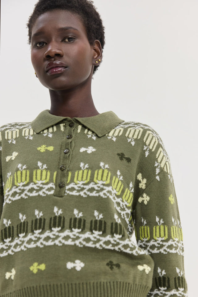 ASTRID KNITTED SWEATSHIRT KHAKI