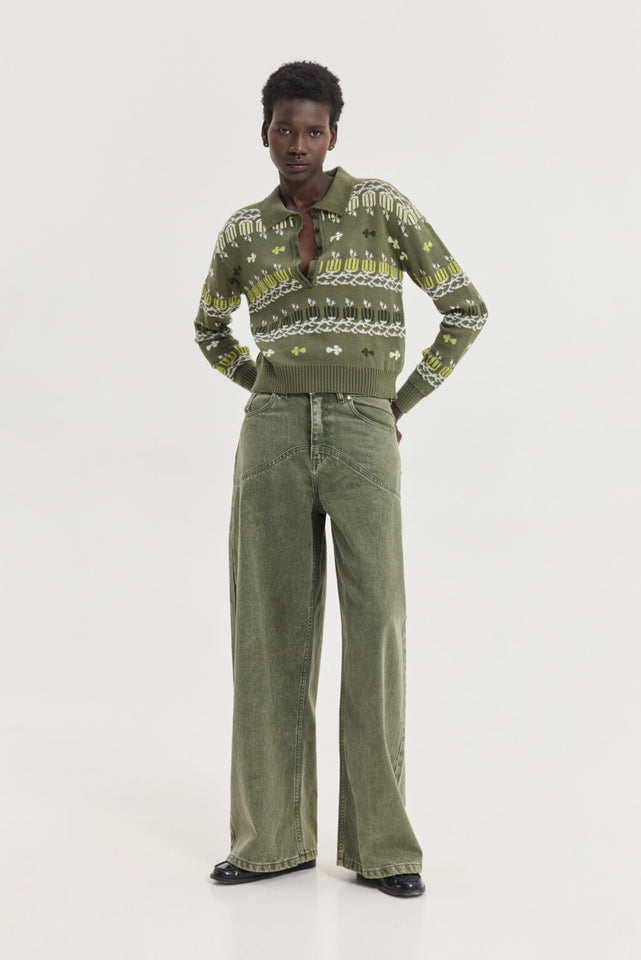 ASTRID KNITTED SWEATSHIRT KHAKI