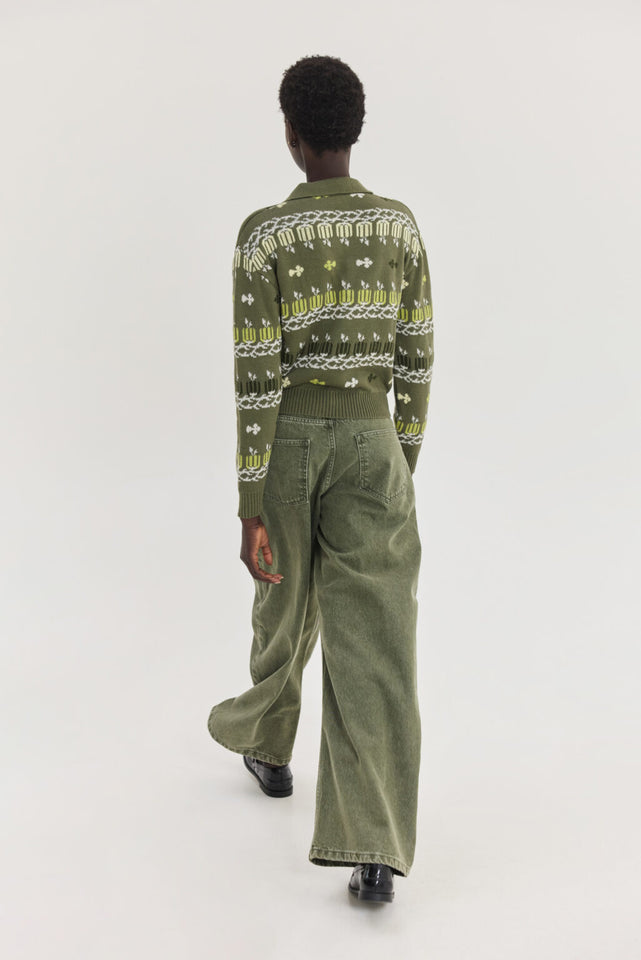 ASTRID KNITTED SWEATSHIRT KHAKI