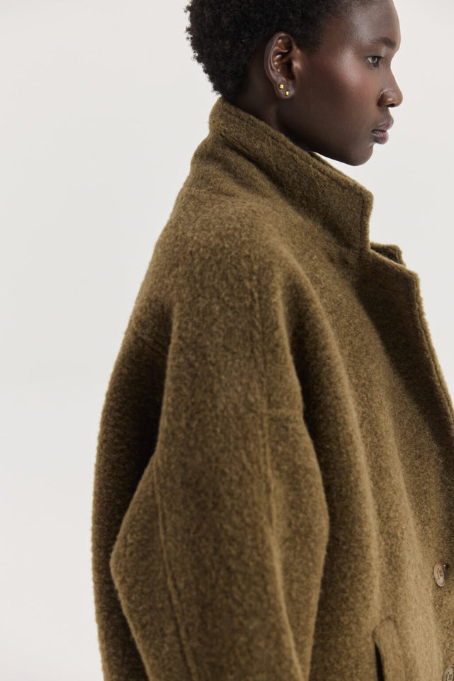 ELIO COAT BROWN