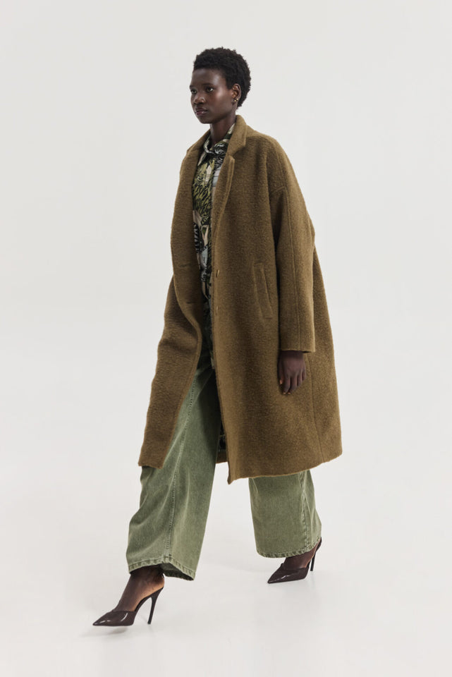 ELIO COAT BROWN
