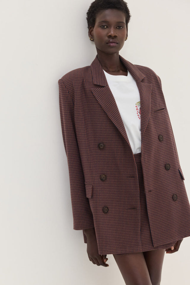 NAIROBI BLAZER ORANGE PLAID
