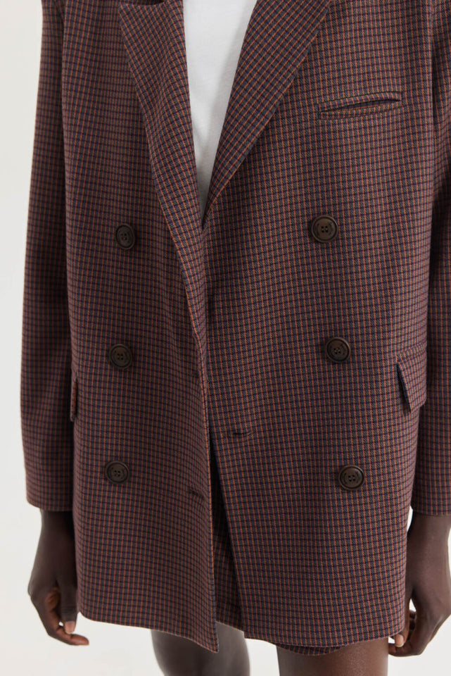 NAIROBI BLAZER ORANGE PLAID