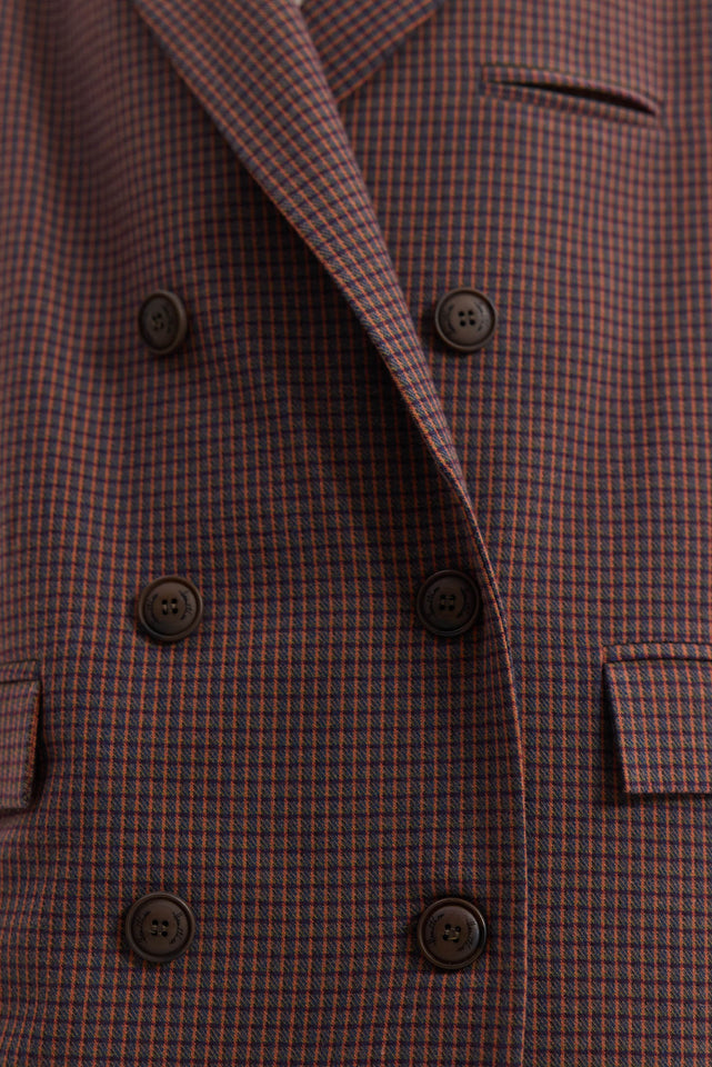 NAIROBI BLAZER ORANGE PLAID